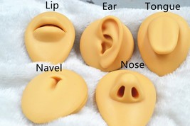 5pcs/Lot  Soft Slicone Flexible Ear Tongue Navel Nose Lip Piercing Practice Teac - £83.90 GBP