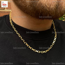 18 Kt, 22 Kt Yellow Real Gold Thick Rolo Men&#39;s Necklace Chain 30 Grams 2... - $4,899.10+