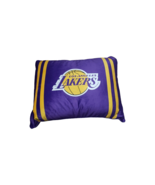 Los Angeles Lakers NBA Plush Logo Bed Pillows Purple / Gold 20&quot; x 26&quot; Lo... - £55.52 GBP