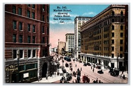 Market Street View Palace Hotel San Francisco CA California UNP DB Postcard Z9 - £3.95 GBP