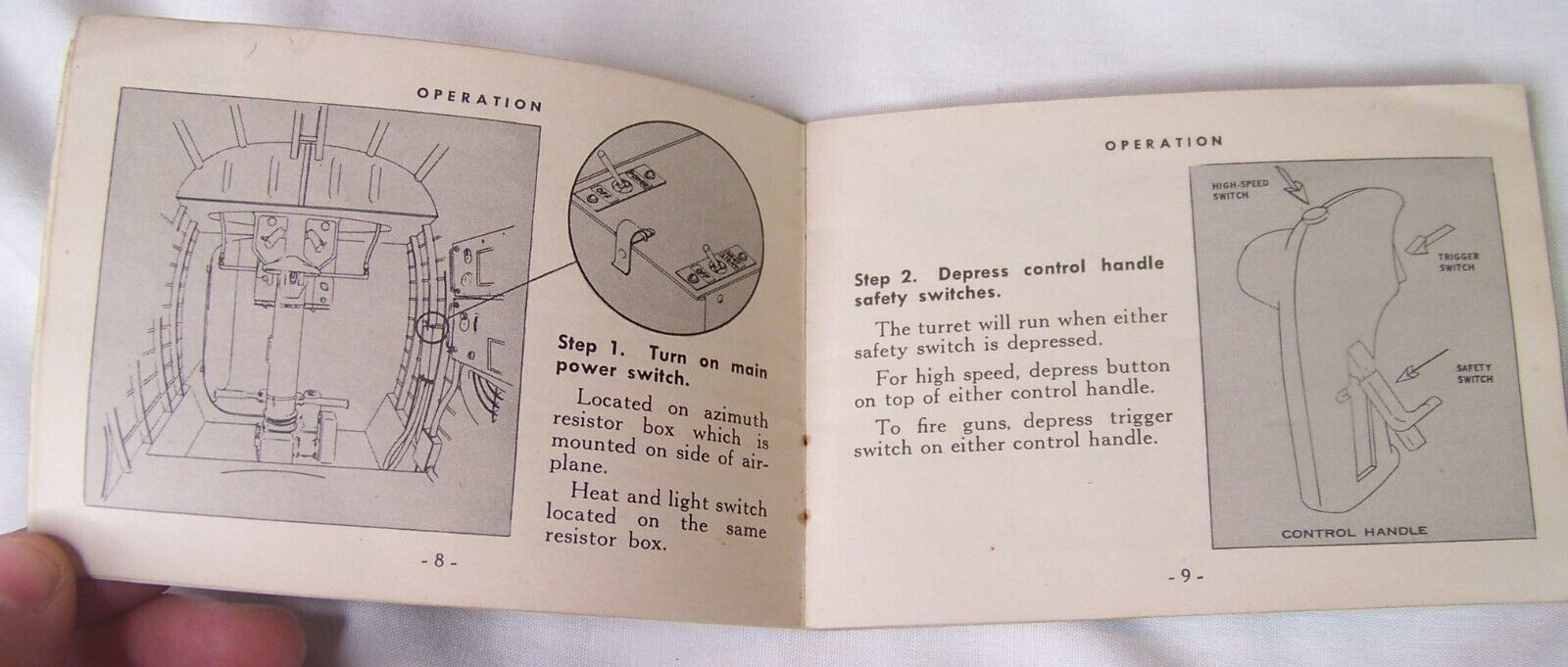 c1941 WWII RARE B-25 BOMBER BENDIX UPPER TURRET OPERATION BOOK AAF USAF ...