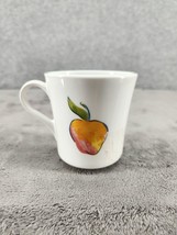 Corelle Corning FRUIT BASKET Coffee Cup Mugs Apple &amp; Cherry 3.5” - $10.38