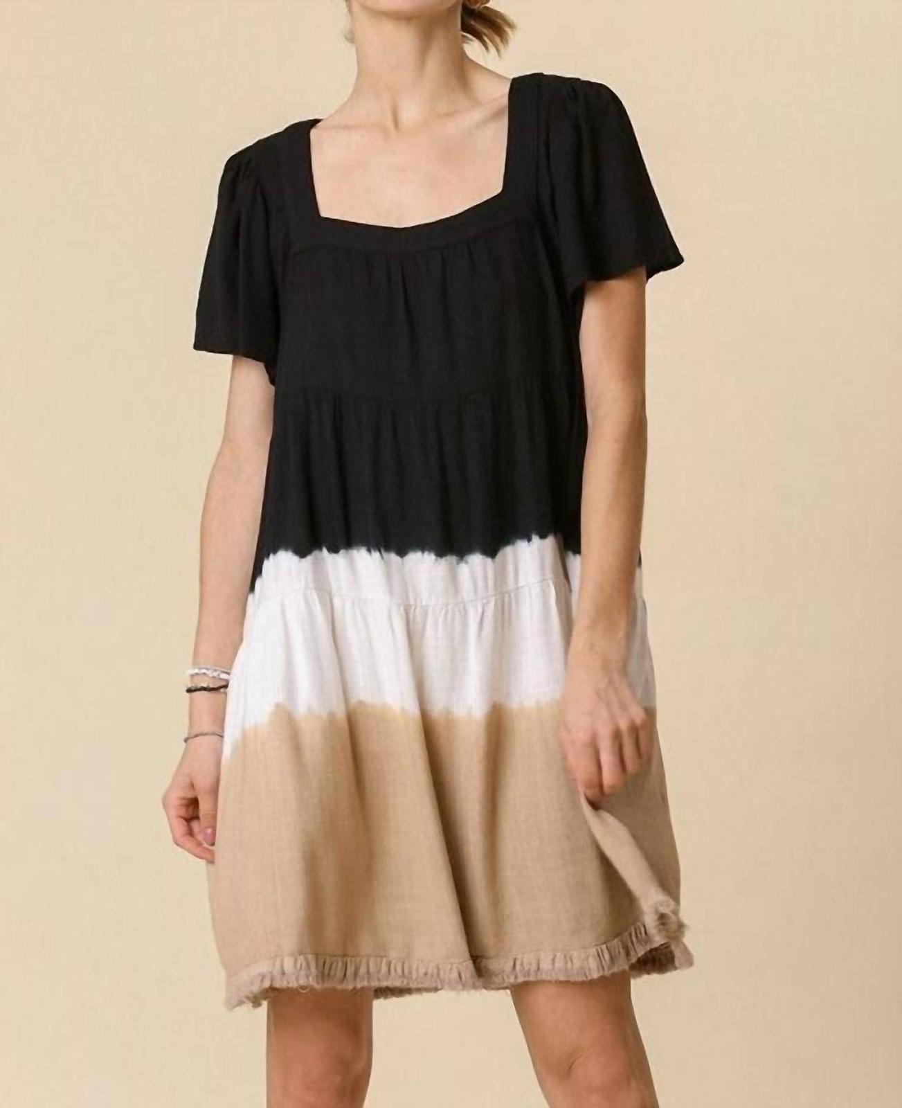 Umgee Dip Dye Color Block Dress Size XL - $44.55