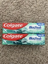 Colgate Max Fresh with Whitening Breath Strips Clean Mint Flavor 6.3 Oz Lot Of 2 - $7.69