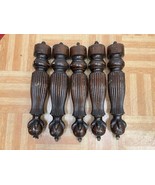 Vintage Large Table Legs carved antique set turned wooden victorian farm... - £79.23 GBP