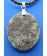Turtle Jasper Shaman Unisex Necklace Leather Cord Artisan Reiki Healing ... - $41.49 CAD