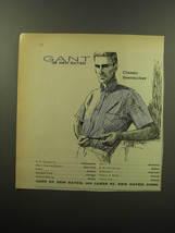 1959 Gant Shirts Ad - Classic Seersucker - £14.73 GBP