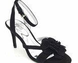 Carlos Santana Women Ankle Strap Sandals Elle Size US 7.5M Black Leather - £19.78 GBP