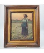 Song Of The Lark Vintage Framed Lithograph Art Print Jules Breton 1884 - €111,75 EUR