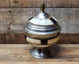 Antique Moroccan / Turkish Handmade Bowl Dish Urn Silver Nickel Metal Or... - $27.89