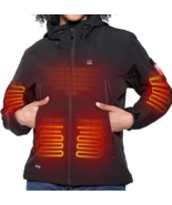 DEWBU Women's Sz Small Heated Polar Jacket with Battery Pack , Black - $57.12