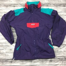 Columbia Jacket / Anorak Windbreaker / 90s Color Block Coat / Vintage Me... - £21.20 GBP