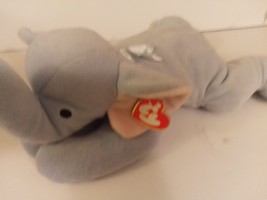 Ty Pillow Pals Squirt The Blue Elephant 1996 Retired Mint With All Tags - £39.19 GBP