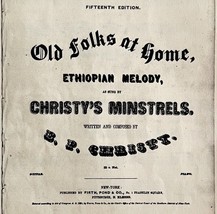 1940 Stephen Foster Ethiopan Melody Print Ephemera Old Folks At Home DWN10A - $378.90 MXN