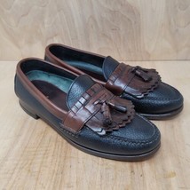H.S. Trask Bozeman Montana Two-Toned Moc Tassel Kiltie Loafer Shoe Men&#39;s... - £30.57 GBP