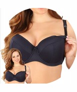Lupoline Lupo Womens 32H 1381 BIG Nursing Bra Navy Blue 70K (European) - $560.02 MXN