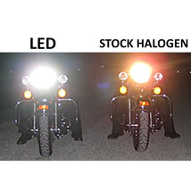 6K 4000Lm H4  LED White Hi/Low Bi-Xenon HID Headlight Motorcycle Light Bulb - £35.93 GBP