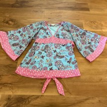 Girls Size 18 Limited Too Blue Pink Paisley Floral Print Layered Sheer T... - £15.80 GBP
