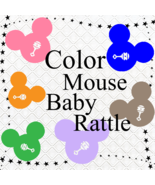 Color Mouse Baby Rattle1-Digital Clipart-Gift Card-Banner-Jewelry-T shirt - $37.17 MXN