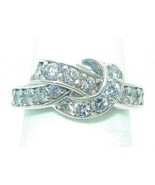 Cubic Zirconia Accent Band Ring REAL Solid .925 Sterling Silver 3.2 g Si... - £61.59 GBP
