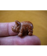 (Y-PIG-510) baby orange piglet PIG Piggy gemstone FIGURINE carving I lov... - $11.85 CAD