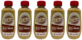 ( Lot 5 ) Spicy Brown Mustard NON-GMO Squeeze Bottle 12 oz Each - $28.70