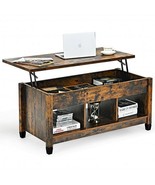 Lift Top Coffee Table with Hidden Storage Compartment- Brown - Color: Brown - $176.10