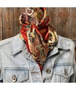 Red That So 70s Paisley Printed Western Southwestern Wild Rag Scarf Accent - €24,60 EUR