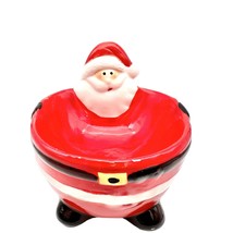 Christmas Holiday Candy Bowl 4 x 4 x 3.5 Santa - £7.12 GBP