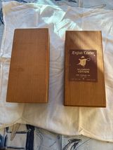 Vintage English Leather All-Purpose Lotion Advertising Wood Box MEM Co. ... - $9.89
