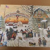 Charles Wysocki Holiday Collection A Christmas Greeting 1000 Piece Jigsa... - $9.75