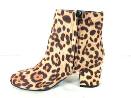Time and Tru Brown Animal Print Zip Up Ankle Boots Heels Shoes Women&#39;s 7... - £19.78 GBP