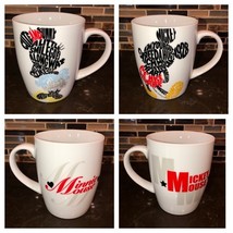 Mickey &amp; Minnie Mouse Set Favorite Words Cup Mug Disney Enesco 14oz His ... - $23.50