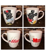 Mickey &amp; Minnie Mouse Set Favorite Words Cup Mug Disney Enesco 14oz His ... - $23.50