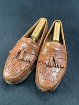 Croft &amp; Barrow Rio Vista Men&#39;s Leather Tassle Loafers Slip-On Shoes 12 M &amp; Trees - £13.84 GBP