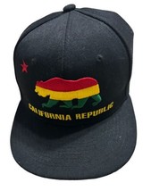 Black Rainbow California Republic Cali Bear Pride Flat Bill Snapback Hat Cap - £13.64 GBP