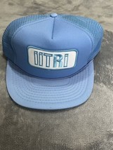 Vintage Patch IITRI  Snapback Trucker Mesh Blue Hat Cap Rare NC Light Blue - £17.42 GBP