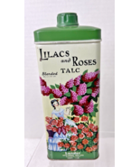 Vintage Lilacs and Roses Talc Tin Lander 1 Pound FULL Great Shape - €32,83 EUR