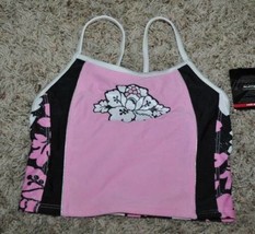 Girls Swimsuit Tankini Top ZeroXposur Pink White Swim Top-size 5 - £5.84 GBP