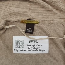 Dana Buchman Sweater Womens M Brown Cardigan Long Sleeve Tight Knit Open Front - £18.24 GBP