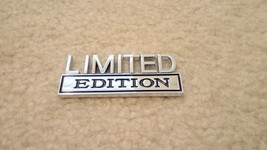 Limited Edition Emblem Chrome and Black 3 1/8&quot; X 1  1/4&quot; Metal Alloy USA SELLER - £14.77 GBP