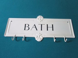 Vintage Wall Signs: 2 Antique Pharmacy One Laundry One Bath With Hangers - £59.34 GBP