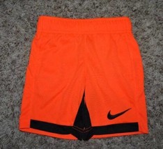 Boys Shorts Nike Elastic Waist Drawstring Dri Fit Orange Athletic-sz 4 - £7.75 GBP