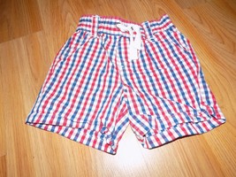 Infant Size 6-9 Months Disney Store Red White Blue Plaid Checked Print S... - $10.00