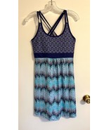 Tehama Tank Racerback Dress Stretch Strap Midi Turquoise Navy Fit Flare,... - $605.93 MXN