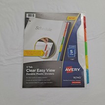 Avery Plastic Dividers 5 Tab 16740 - $9.90