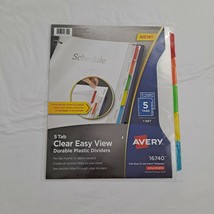 Avery Plastic Dividers 5 Tab 16740 - £7.90 GBP