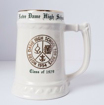 Notre Dame High School For Boys Class of 1979 Cream &amp; Gold 20 oz. Coffee Mug  - £13.50 GBP