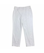 CALVIN KLEIN Womens Dress Pants 10 White Straight Leg Trousers Tie Detail  - $470.22 MXN