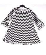 Chevron Women&#39;s Black &amp; White Dress Size Medium - £12.19 GBP